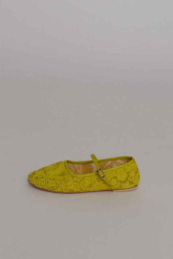 Freda Salvador Laurel Mary Jane Flats - Lime