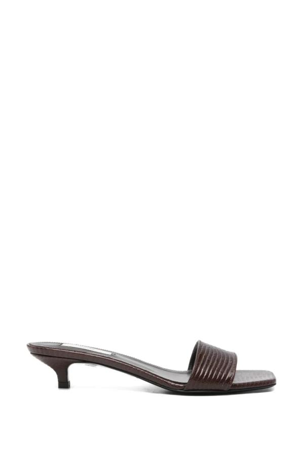 Totême Slim Lizard Embossed Mule