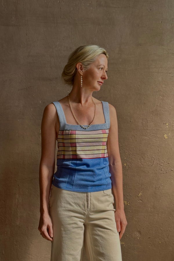 Guest in Residence Plaited Rib Tank Top