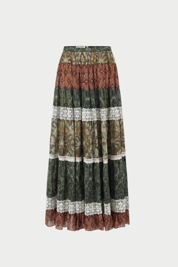 INTO THE EAST Wallpaper Lace Long Skirt
