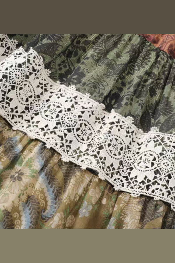 INTO THE EAST Wallpaper Lace Long Skirt