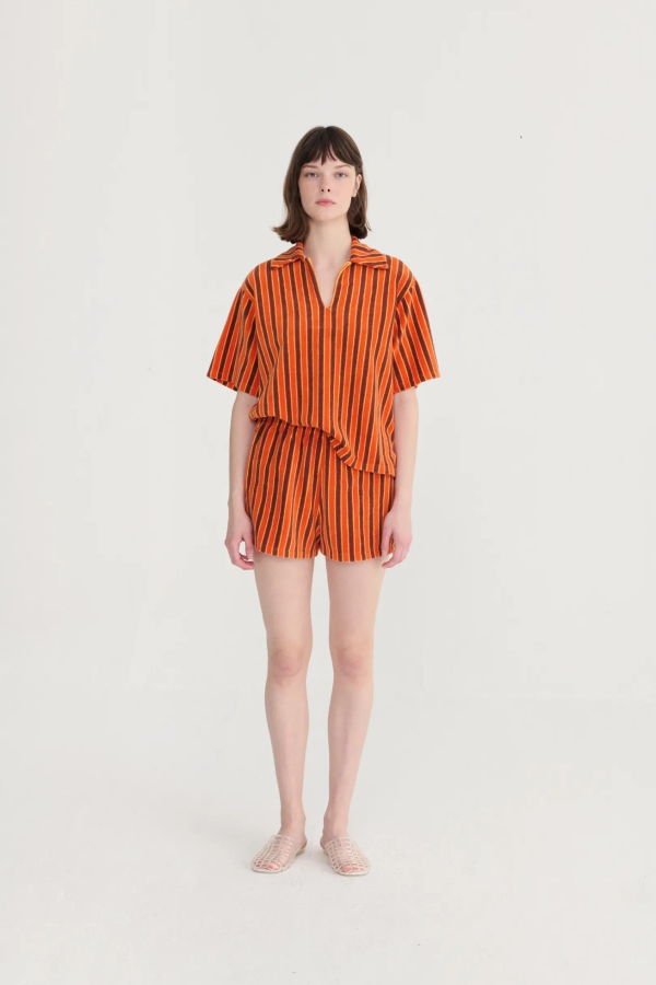Bobo Choses Striped Terry Polo Shirt
