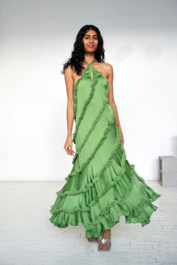 Abacaxi Spiral-Seamed Fringe Dress