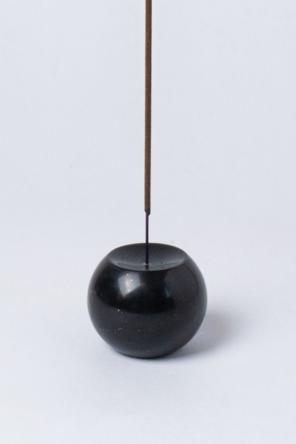 Gemstone Sphere Incense Holder - Black Onyx