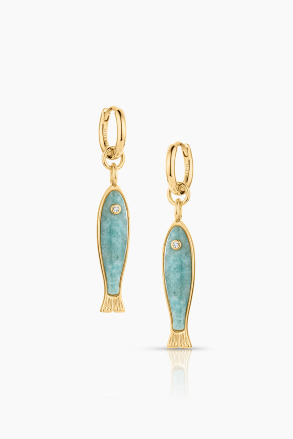 Thatch Fortuna Amazonite Hoop Earrings