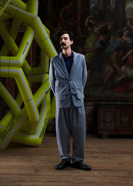 Henrik Vibskov Trunk Show Flat Jacket - White Yellow | Garmentory