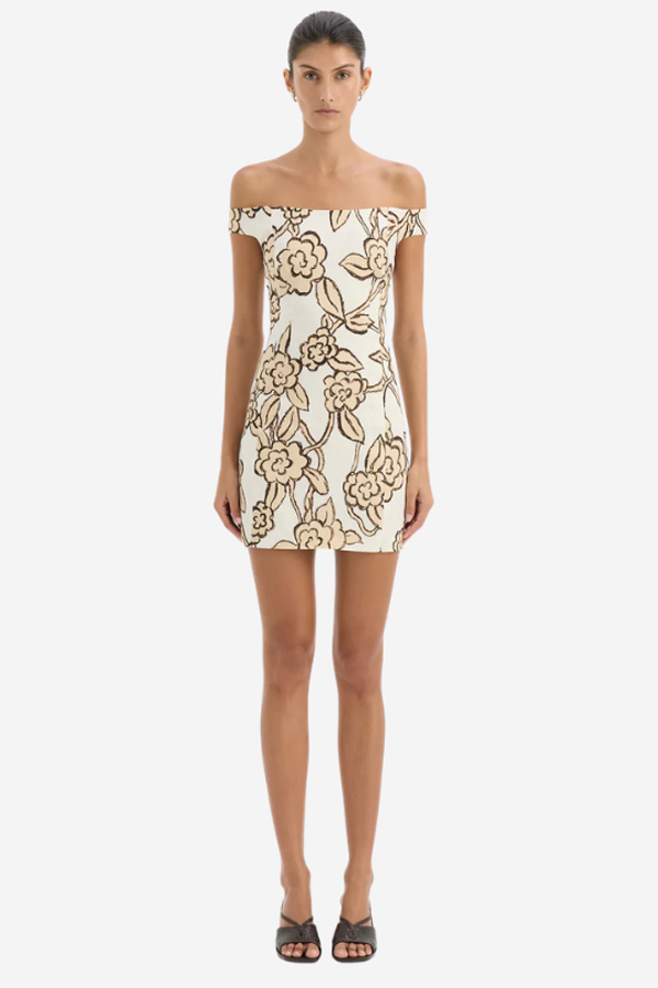 navy midi dresses Petal and Pup Women's Santiago Off Shoulder Midi Dress