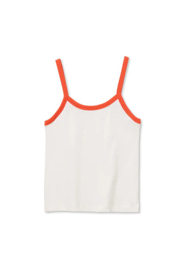 Perfect White Tee Cherry Sporty Ringer Tank