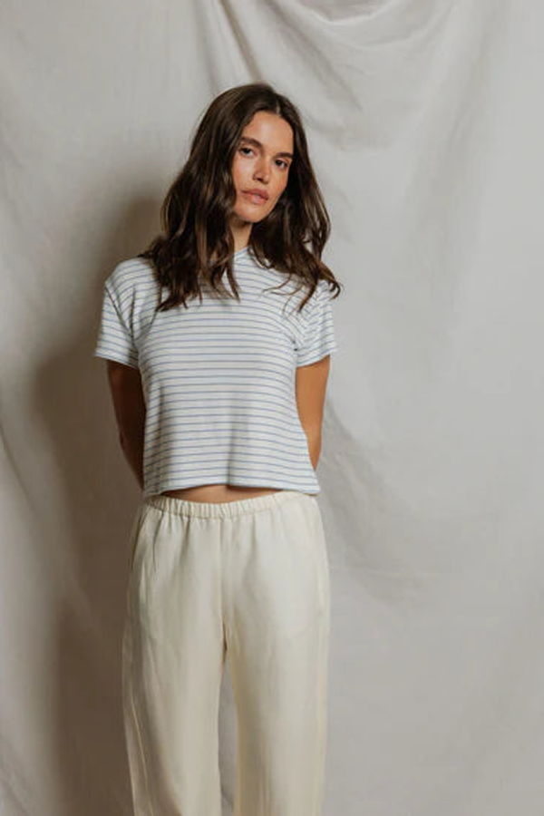 Perfect White Tee Erin Stripe Short Sleeve Tee
