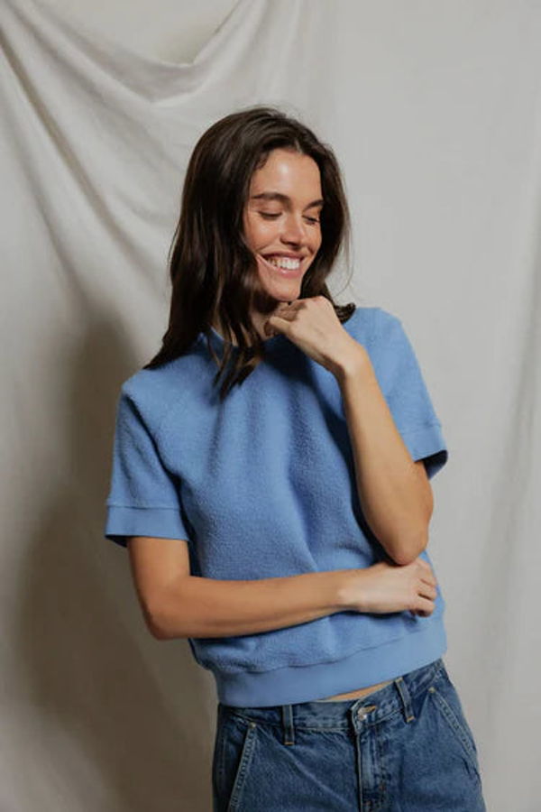 Perfect White Tee Kennedy Short Sleeve Crew Neck Sweatshirt