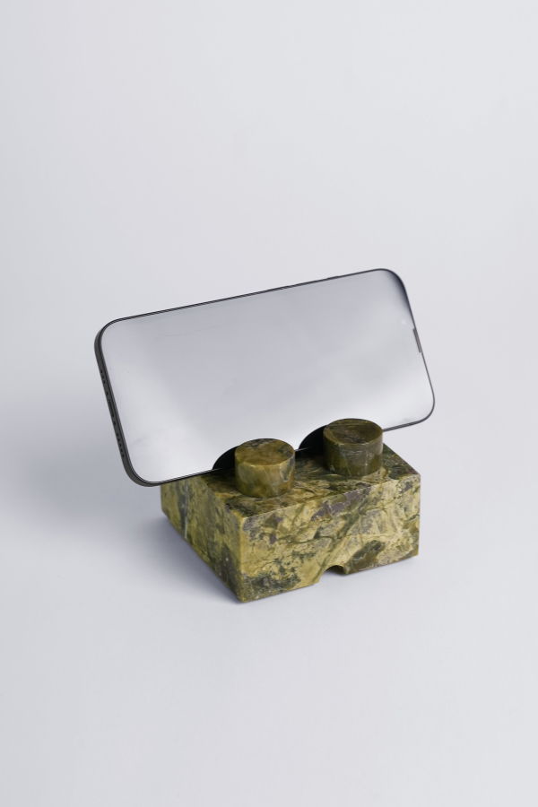 Brick Puzzle Phone Stand Holder - Serpentine Green