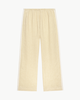 Donni. The Linen Crop Stripe Pant - Butter - Thumbnail 1