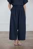 Black Crane Wide Pant with Micro Wave - Thumbnail 1