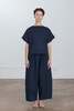 Black Crane Wide Pant with Micro Wave - Thumbnail 4