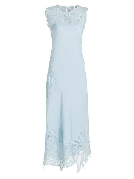 ulla johnson margaux ruffled silk fit-&-flare maxi dress Ulla Johnson Margaux Frill-Strap Ruffled Silk Gown - Desert Rose