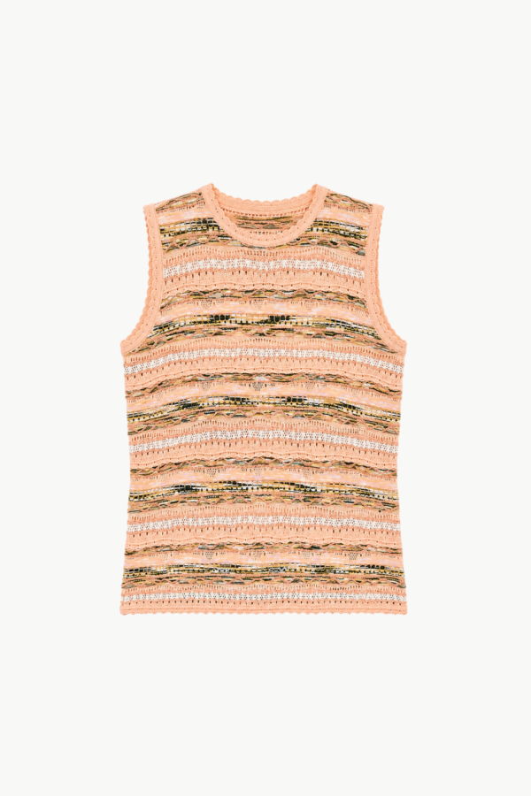 Ulla Johnson Alisa Short Sleeve Knit Top - Hibiscus