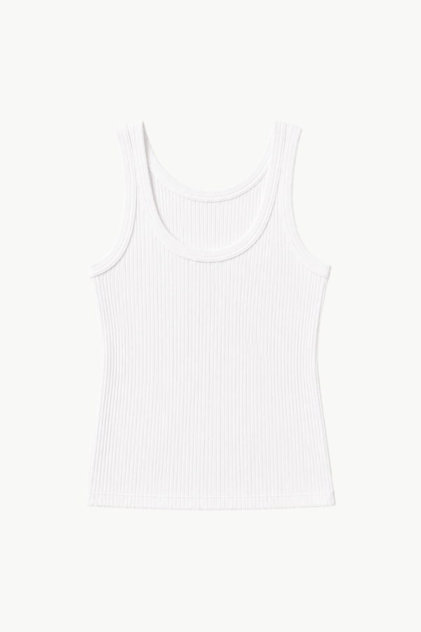 Enza Costa Military Rib Crop Tank - Undyed