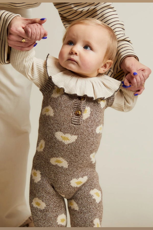 KIDS Claude & Co Bay Knitted Romper - Egg