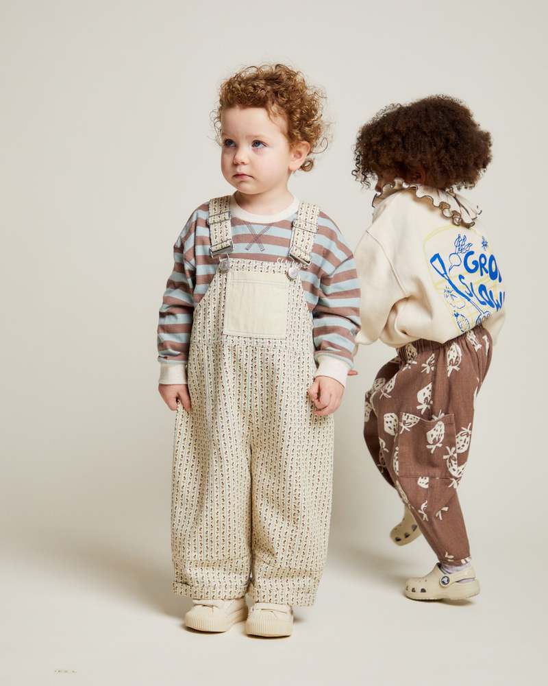 KIDS Claude & Co Blythe Dungaree - Radish Stripe