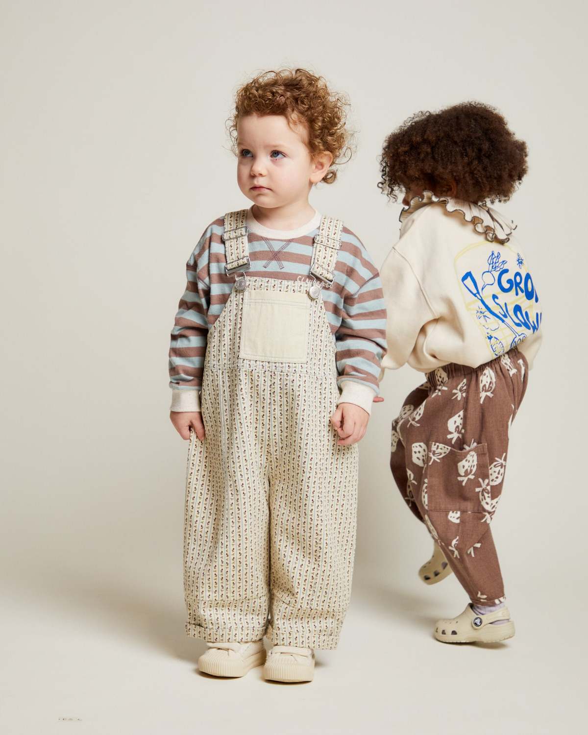 KIDS Claude & Co Blythe Dungaree - Radish Stripe - Image 3 of 6