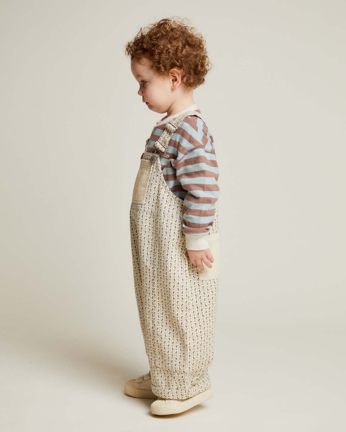 KIDS Claude & Co Blythe Dungaree - Radish Stripe - Image 5 of 6
