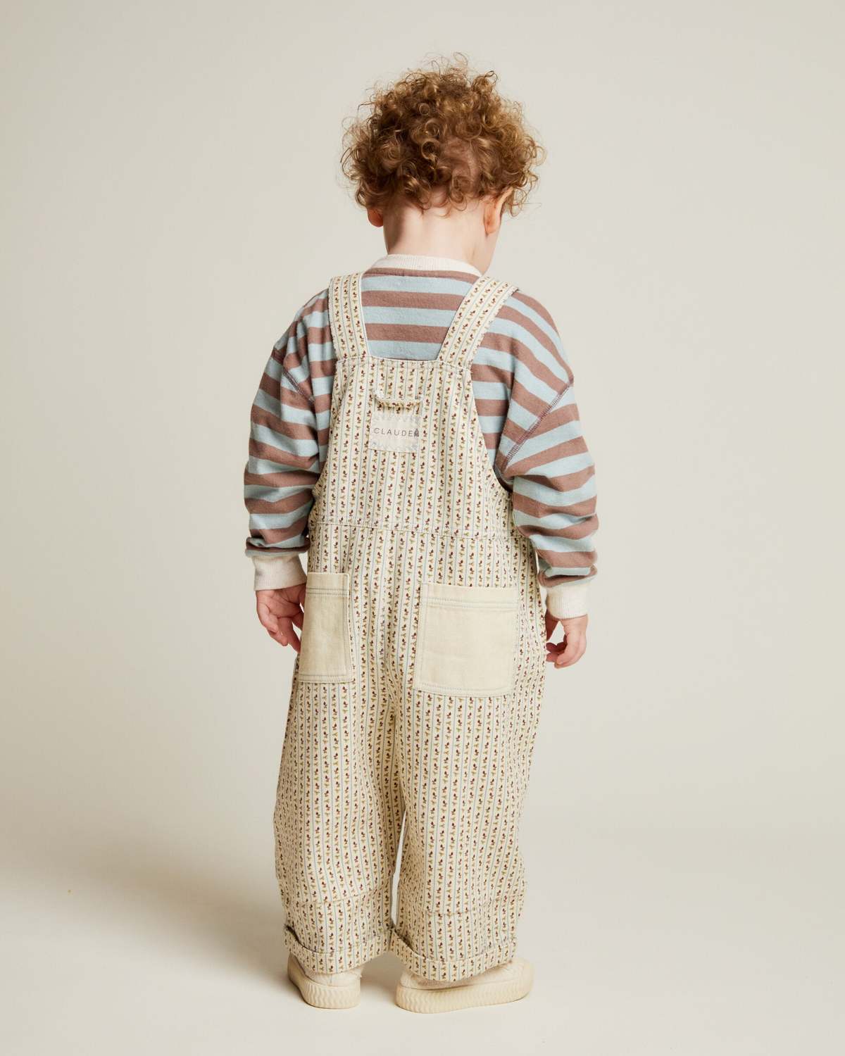 KIDS Claude & Co Blythe Dungaree - Radish Stripe - Image 6 of 6