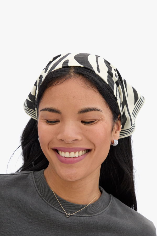 Clare V. Bandana Zebra Scarf