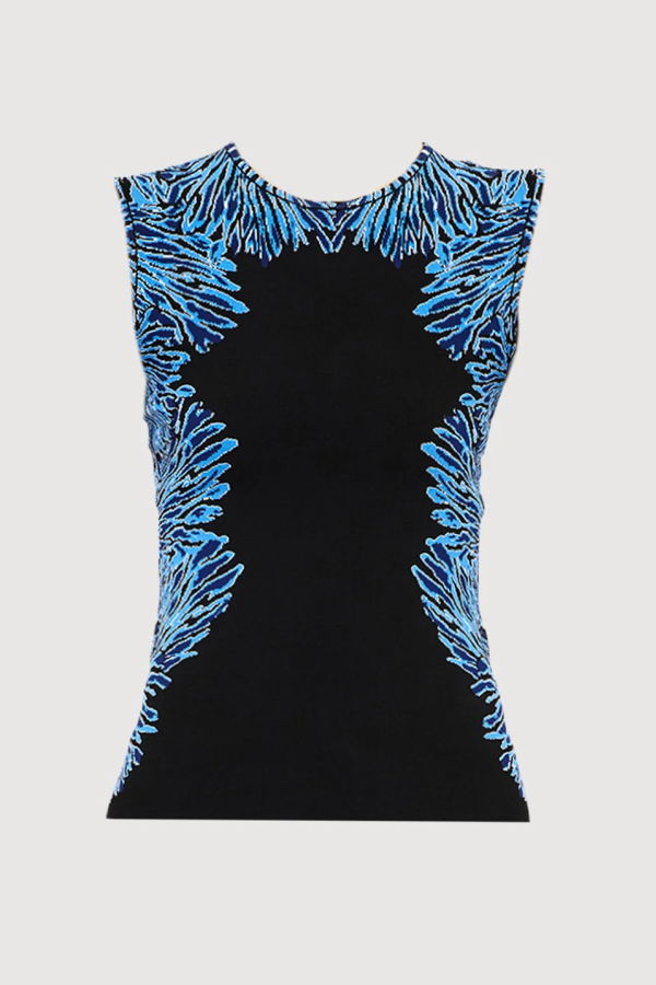 Ulla Johnson Aylin Knit Jacquard Top - Blue