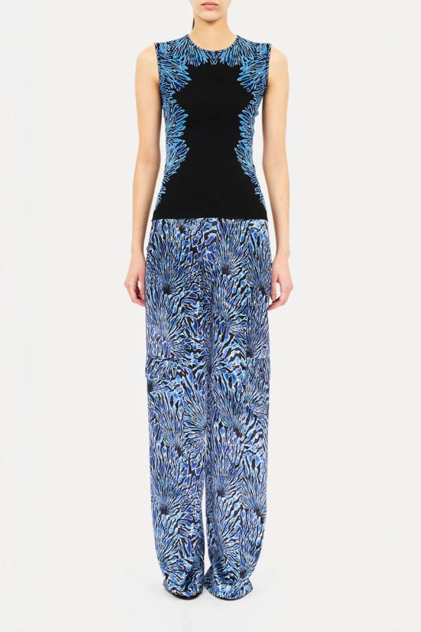 Ulla Johnson Aylin Knit Jacquard Top - Blue