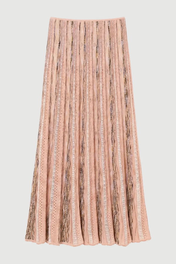 Ulla Johnson Clio Knit Midi Skirt - Pink