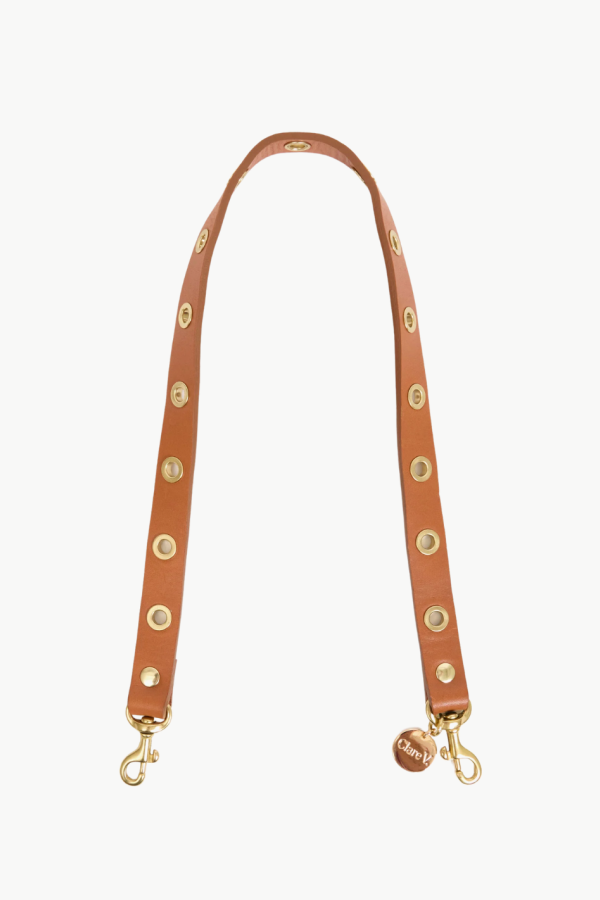 Clare V. Shoulder Strap w/ Grommets - Cuoio