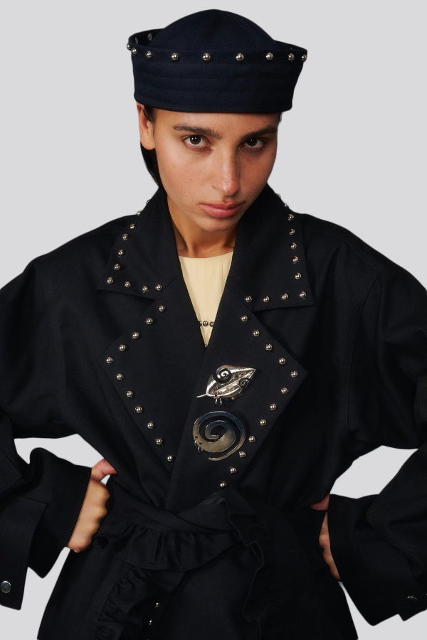 KkCo & Clyde Rivet Sailor Hat - Onyx