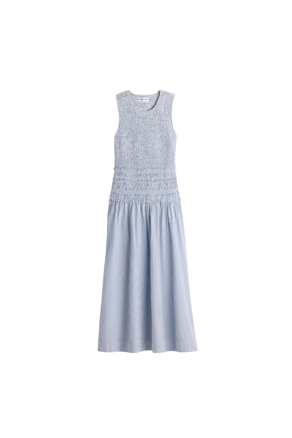 Apiece Apart Siempre Tank Maxi Dress - Blue and White Stripes