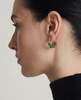 seree Fay Beaded Jade Hoop Earrings - Green - Thumbnail 2