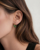 seree Fay Beaded Jade Hoop Earrings - Green - Thumbnail 4