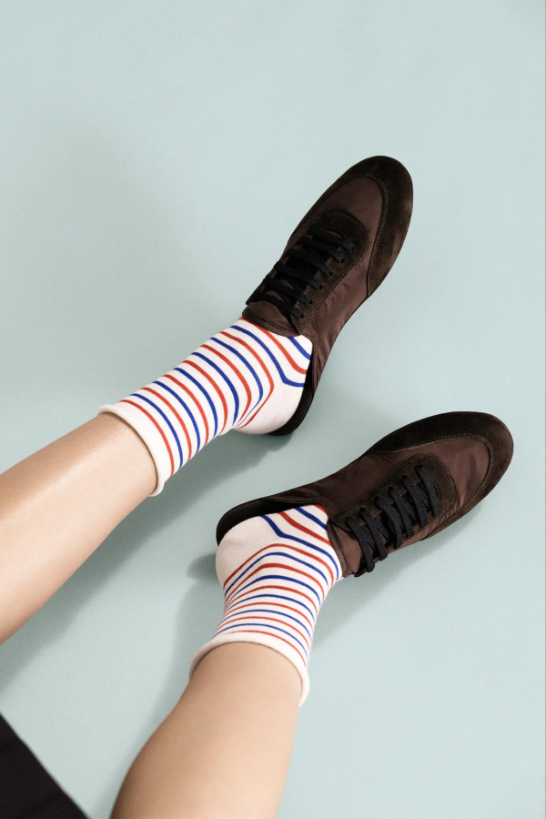 Hansel from Basel Nautical Bastille Stripe Crew Socks