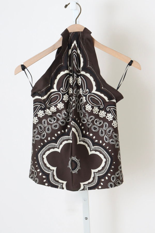 Nili Lotan Solal Silk Halterneck Top