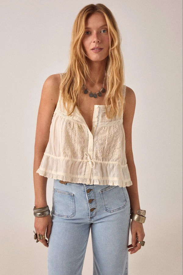 Maison Hotel Vintage Lace Constanza Top