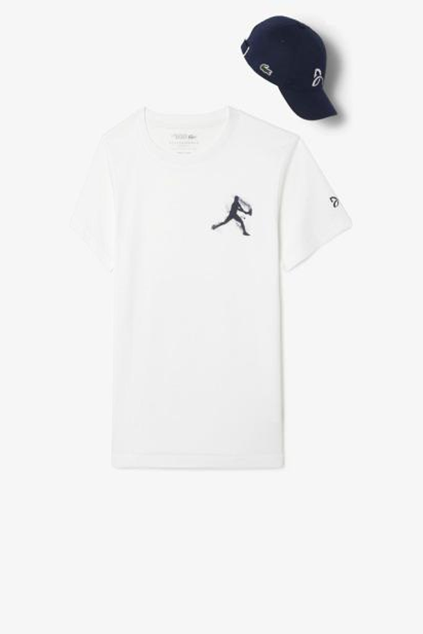 Lacoste T-Shirt - White Navy Blue