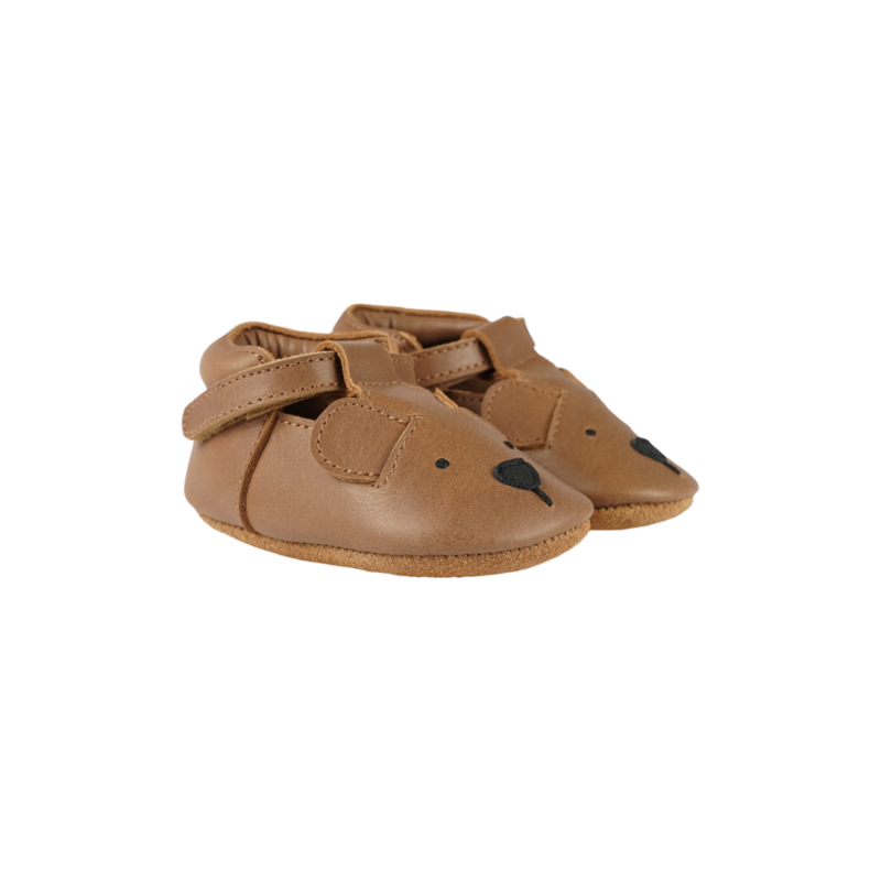 KIDS Donsje Spark Classic Shoes Bear Baby Shoes - Cognac Classic Leather