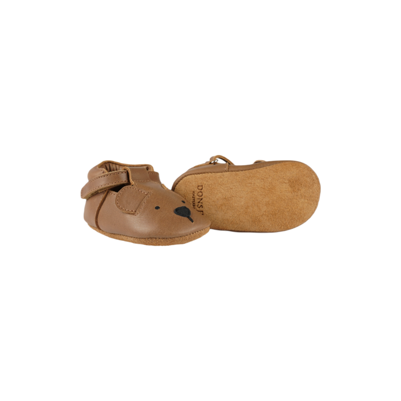 KIDS Donsje Spark Classic Shoes Bear Baby Shoes - Cognac Classic Leather