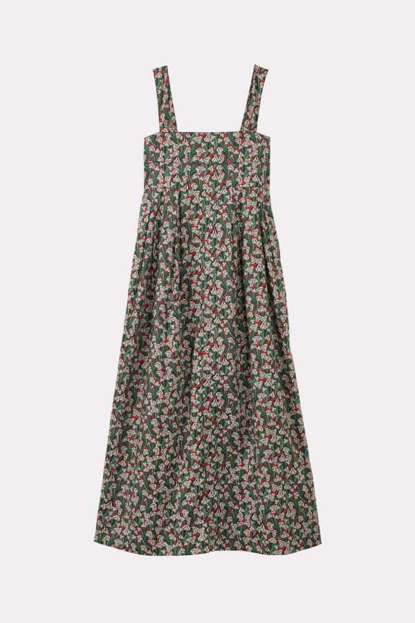 Caramel Pleated Cotton Summer Dress Liberty Laith Dress