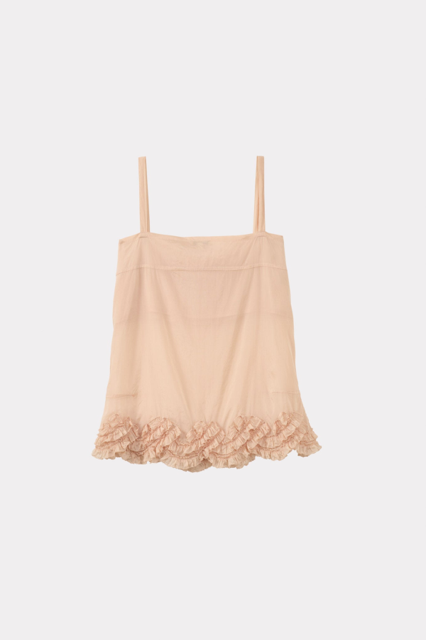 Caramel Scalloped Cami Top