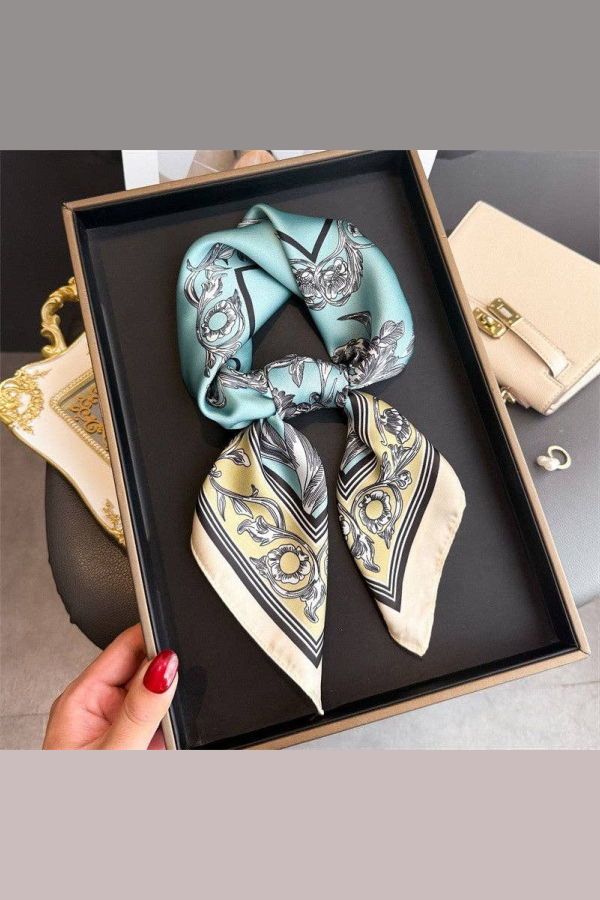 The Collective Park City Baby Blue China Silk Scarf