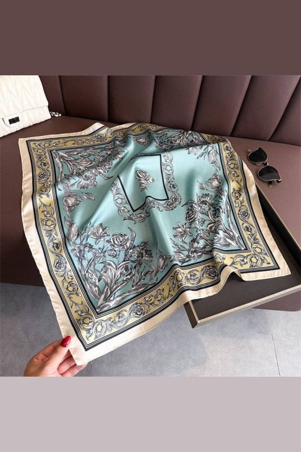 The Collective Park City Baby Blue China Silk Scarf