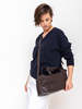 Lihann George Lili Matte Natural Grain Handbag - Deep Espresso - Thumbnail 1
