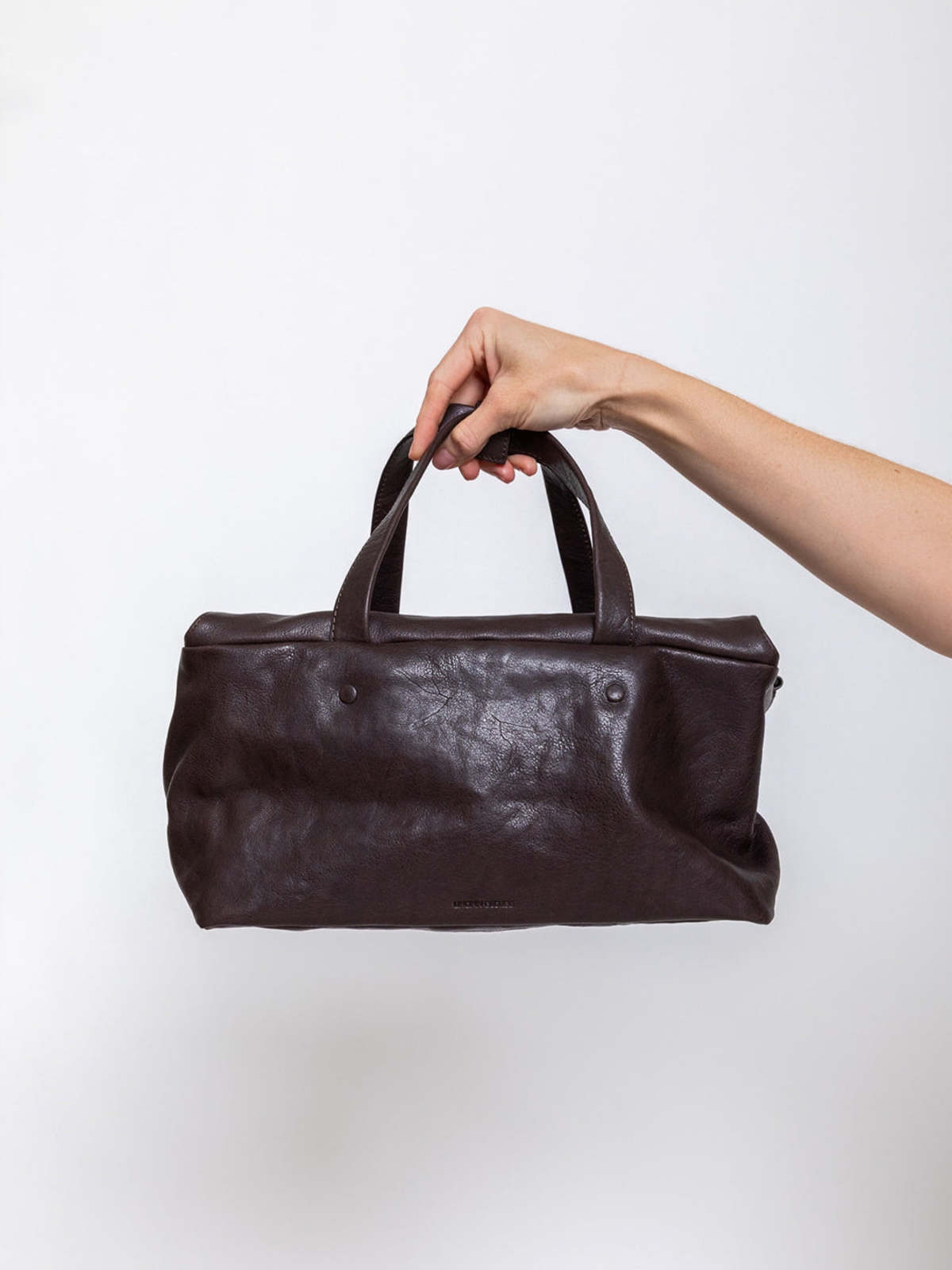 Lihann George Lili Matte Natural Grain Handbag - Deep Espresso - Image 2 of 4