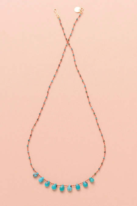 All Blues Coffee Beans Short Necklace - Gold | Garmentory