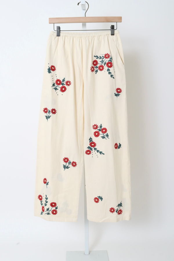 The Great. The Easy Pant with Field Embroidery