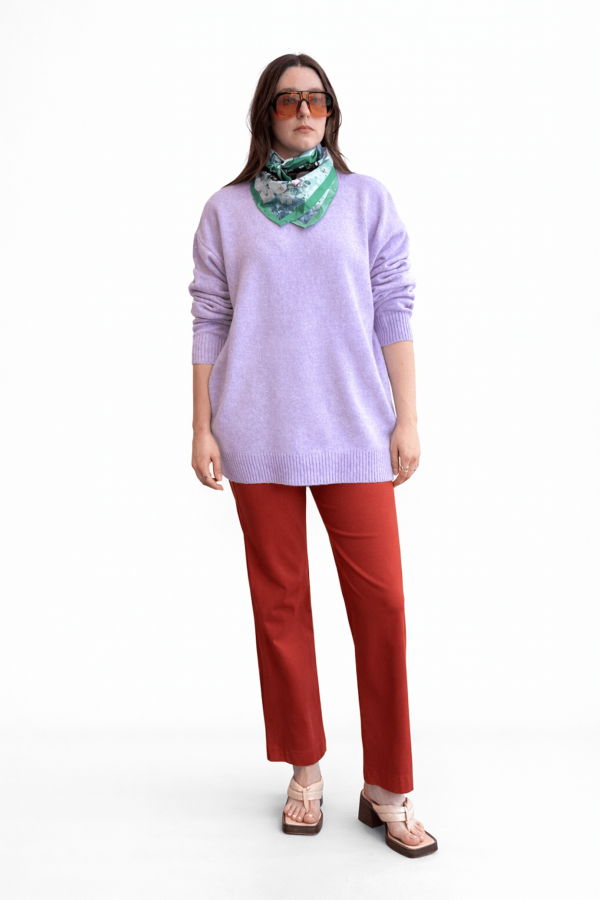Meg Big Slit Pant - Paprika